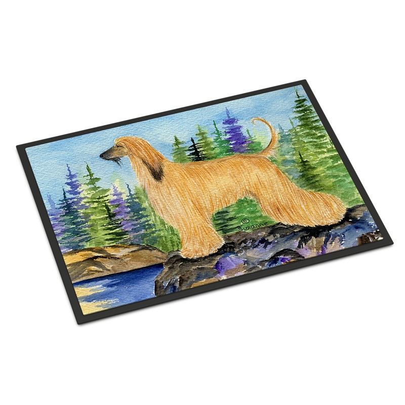 Afghan Hound Doormat - 24x36 Decorative Floor Mat  Indoor/Outdoor Rug with Artistic Flair Doormat