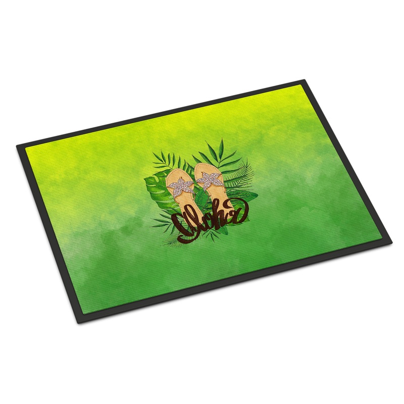 Aloha Flip Flops Doormat - 18x27 Decorative Floor Mat  Indoor/Outdoor Rug with Artistic Flair BB7449MAT