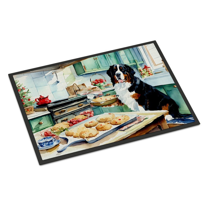 Bernese Mountain Dog Christmas Cookies Doormat