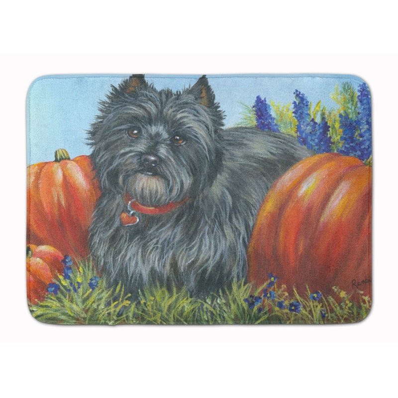 Cairn Terrier Mom's Pumpkins Machine Washable Memory Foam Mat PPP3253RUG
