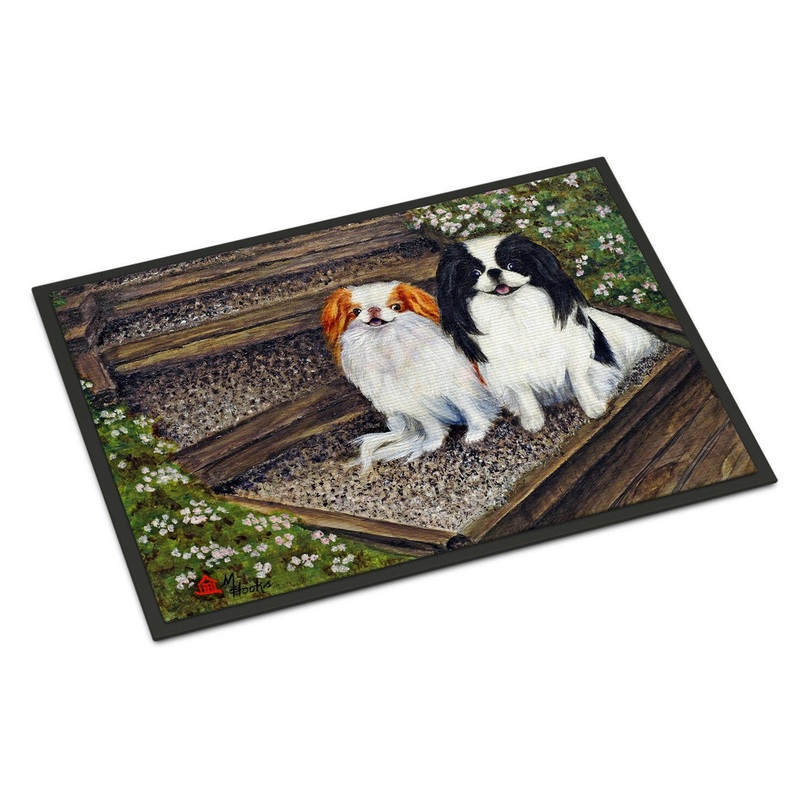 Japanese Chin Daddy's Girls Doormat - 24x36 Decorative Floor Mat  Indoor/Outdoor Rug with Artistic Flair MH1047JMAT - Large 24x36  Indoor/Outdoor Floor Mats with Artistic Flair