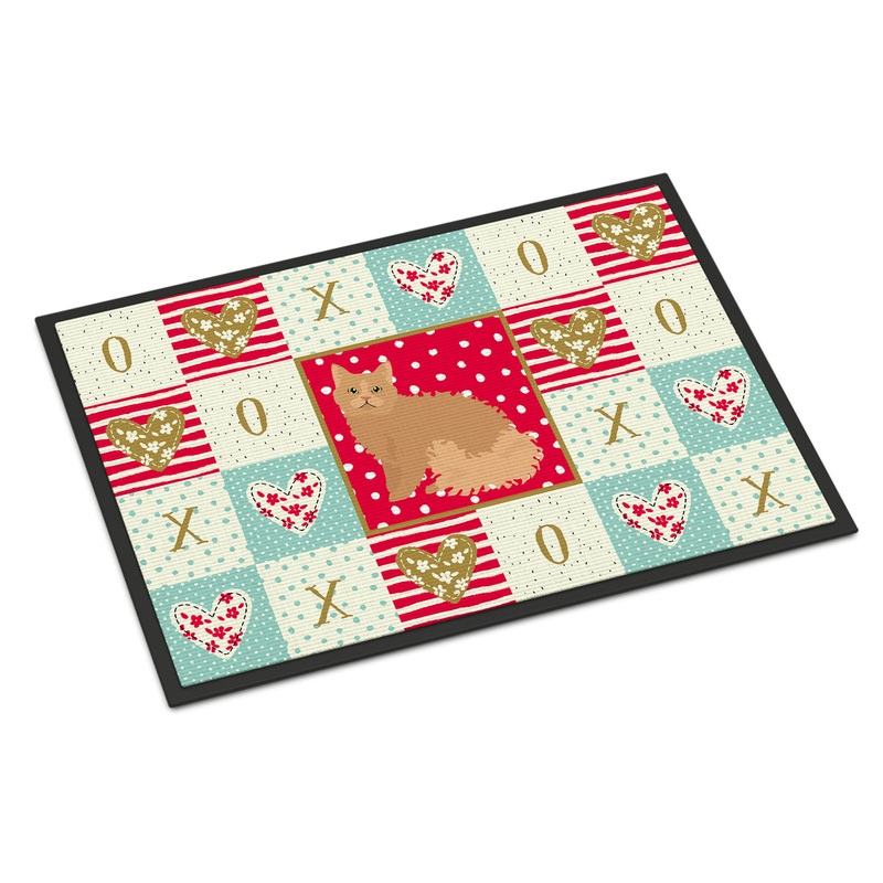 Selkirk Rex Cat Love Doormat - 24x36 Decorative Floor Mat  Indoor/Outdoor Rug with Artistic Flair CK5784JMAT