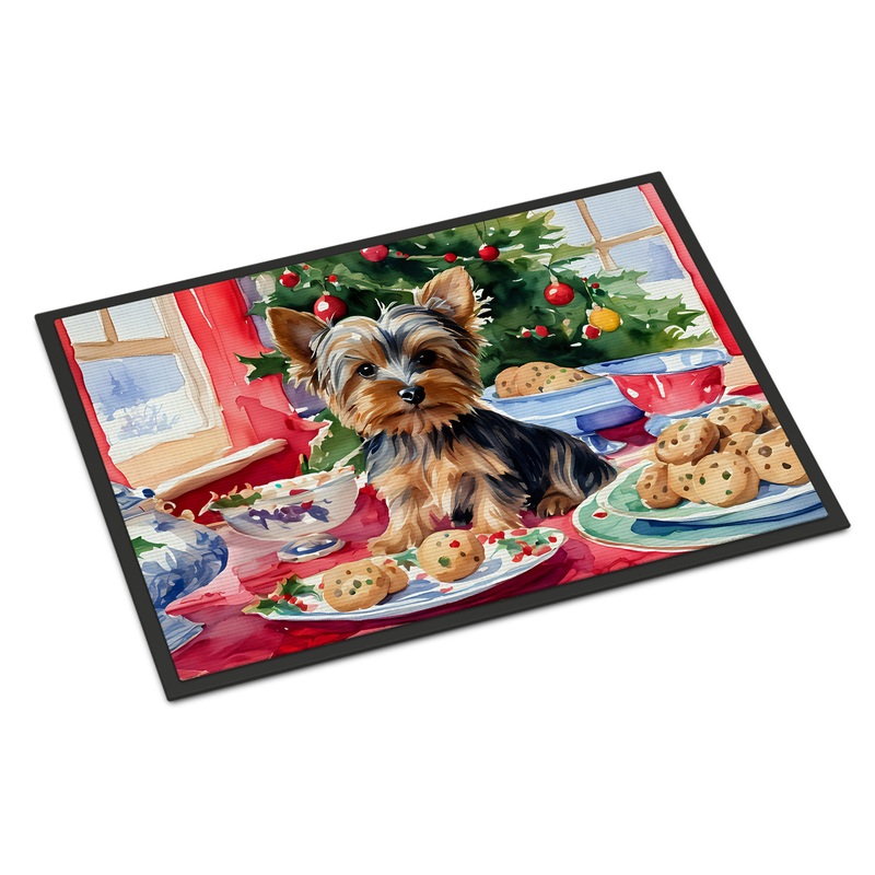Yorkshire Terrier Yorkie Christmas Cookies Doormat