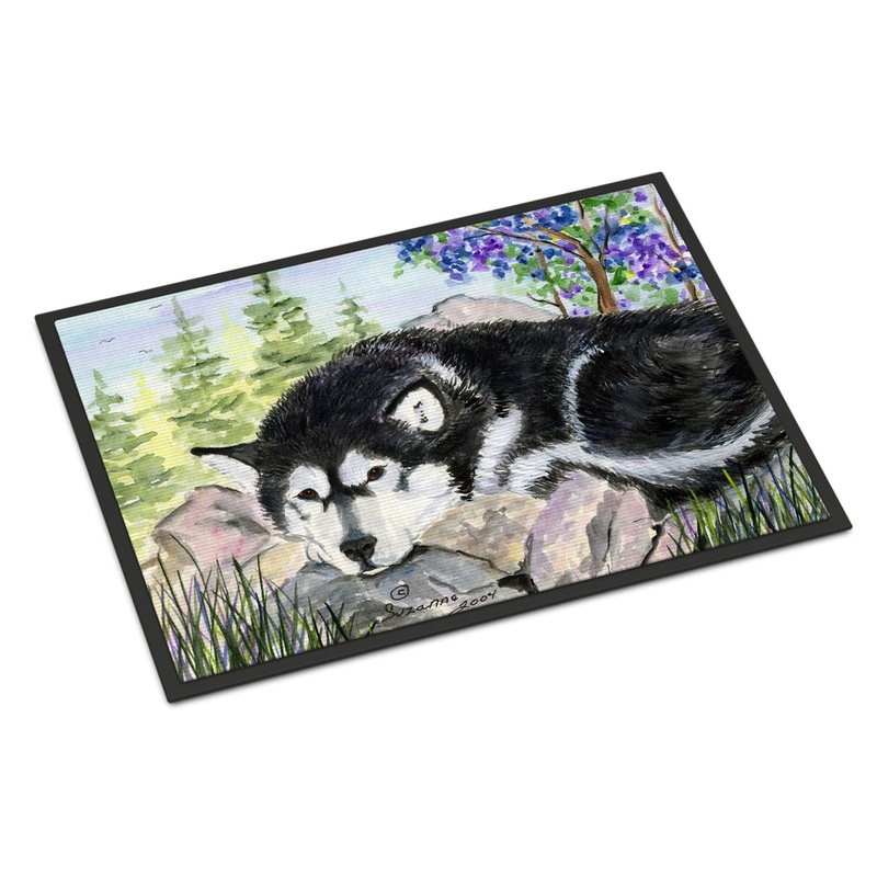 Alaskan Malamute Doormat - 24x36 Decorative Floor Mat  Indoor/Outdoor Rug with Artistic Flair Doormat