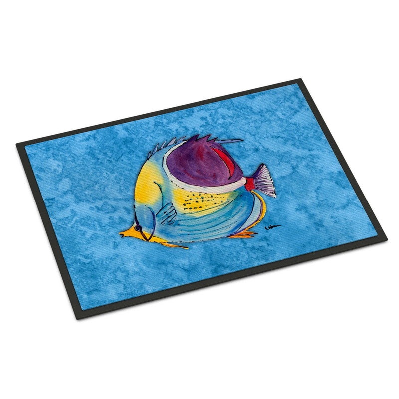 Fish  Tropical Doormat - 18x27 Decorative Floor Mat  Indoor/Outdoor Rug with Artistic Flair Doormat