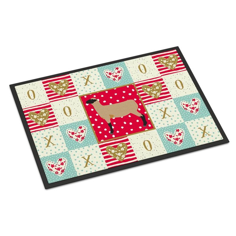 Hampshire Down Sheep Love Doormat - 18x27 Decorative Floor Mat  Indoor/Outdoor Rug with Artistic Flair CK5403MAT