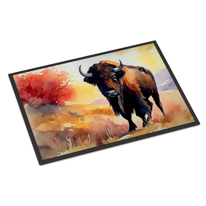 American Bison Doormat - Large 24x36  Indoor/Outdoor Floor Mat with Artistic Flair