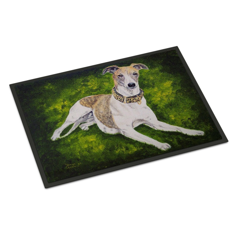 Isabella Greyhound Doormat - 24x36 Decorative Floor Mat  Indoor/Outdoor Rug with Artistic Flair AMB1045JMAT - Large 24x36  Indoor/Outdoor Floor Mats with Artistic Flair