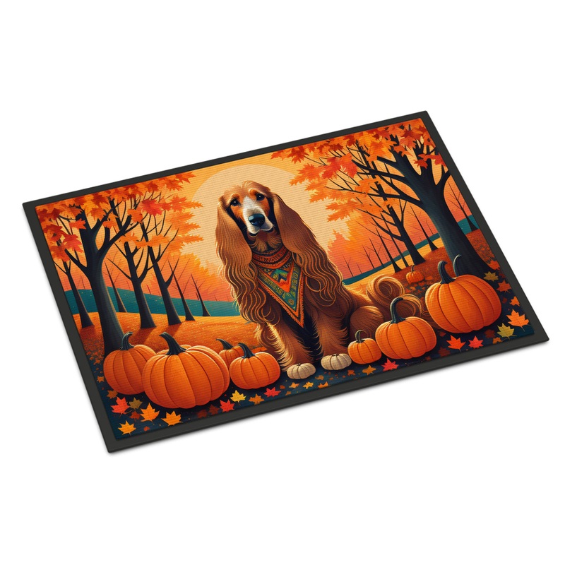 Afghan Hound Fall Doormat -  18x27 Decorative Floor Mat  Indoor/Outdoor Rug