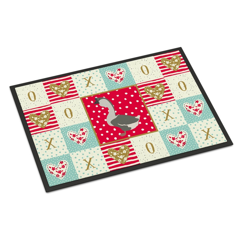 African Goose Love Doormat - 18x27 Decorative Floor Mat  Indoor/Outdoor Rug with Artistic Flair CK5326MAT