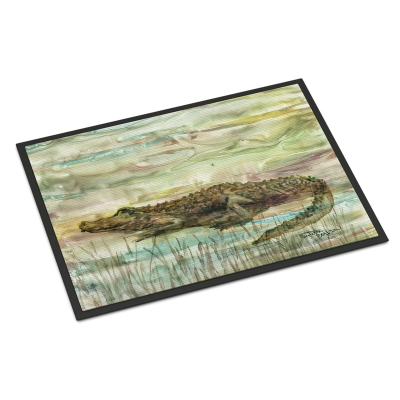 Alligator Sunset Doormat - 18x27 Decorative Floor Mat  Indoor/Outdoor Rug with Artistic Flair SC2016MAT
