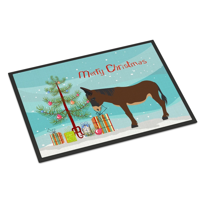 Zamorano-Leones Donkey Christmas Doormat - 24x36 Decorative Floor Mat  Indoor/Outdoor Rug with Artistic Flair BB9220JMAT