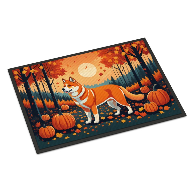 Akita Fall Doormat -  18x27 Decorative Floor Mat  Indoor/Outdoor Rug