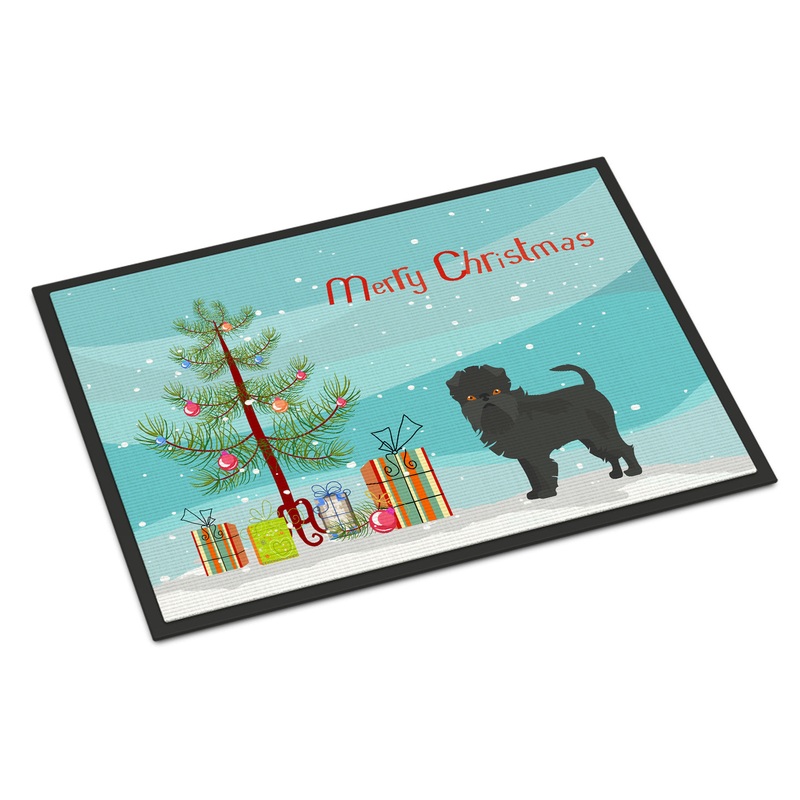 Affenpinscher Christmas Tree Doormat - 18x27 Decorative Floor Mat  Indoor/Outdoor Rug with Artistic Flair CK3440MAT