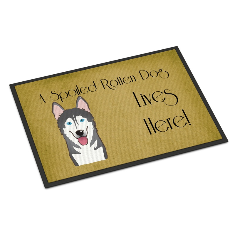 Alaskan Malamute Spoiled Dog Lives Here Doormat - 24x36 Decorative Floor Mat  Indoor/Outdoor Rug with Artistic Flair BB1466JMAT