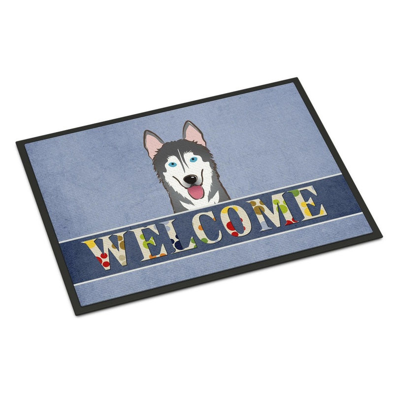 Alaskan Malamute Welcome Doormat - 18x27 Decorative Floor Mat  Indoor/Outdoor Rug with Artistic Flair BB1404MAT