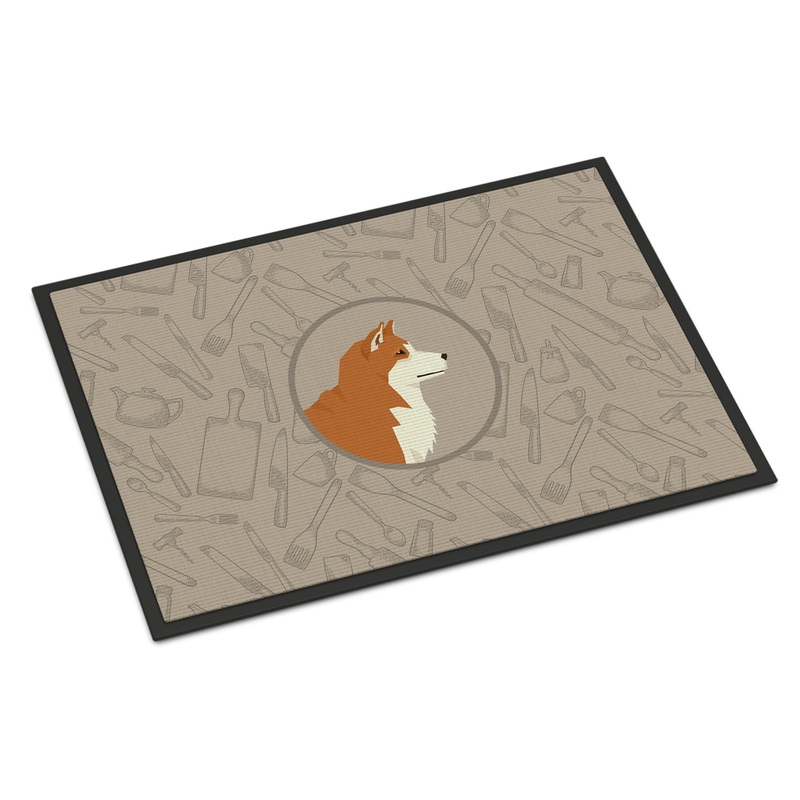 Akita In the Kitchen Doormat - 18x27 Decorative Floor Mat  Indoor/Outdoor Rug with Artistic Flair CK2159MAT