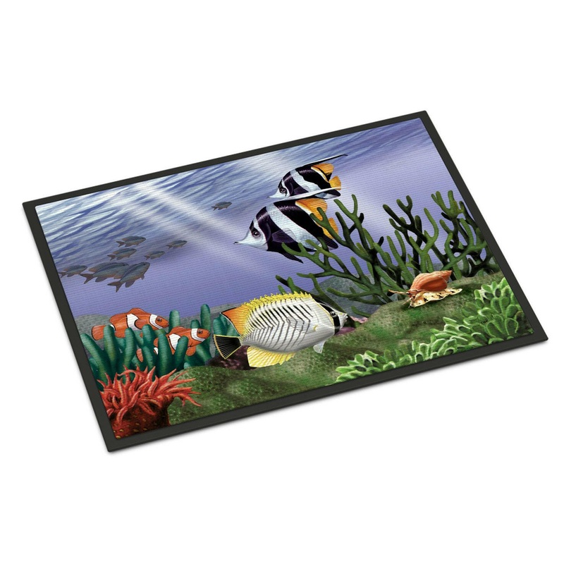 Undersea Fantasy 9 Doormat - 24x36 Decorative Floor Mat  Indoor/Outdoor Rug with Artistic Flair PTW2034JMAT - Large 24x36  Indoor/Outdoor Floor Mats with Artistic Flair