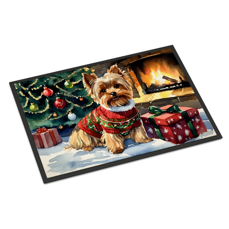 Yorkshire Terrier Cozy Christmas Doormat