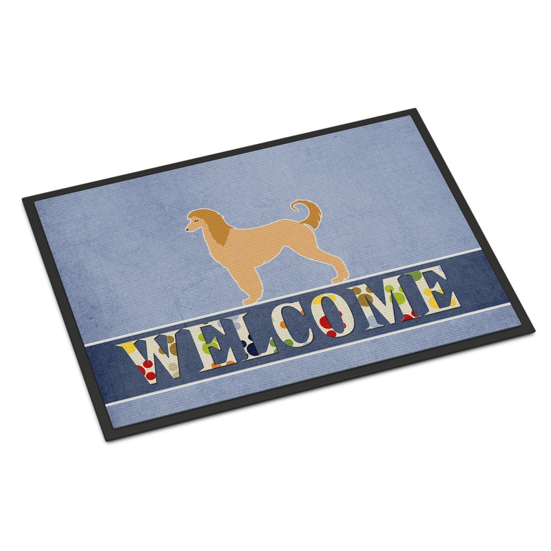 Afghan Hound Welcome Doormat - 18x27 Decorative Floor Mat  Indoor/Outdoor Rug with Artistic Flair BB5510MAT