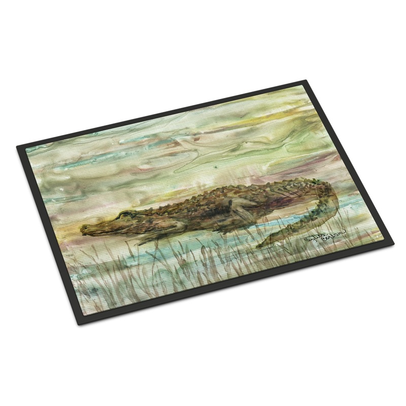 Alligator Sunset Doormat - 24x36 Decorative Floor Mat  Indoor/Outdoor Rug with Artistic Flair SC2016JMAT