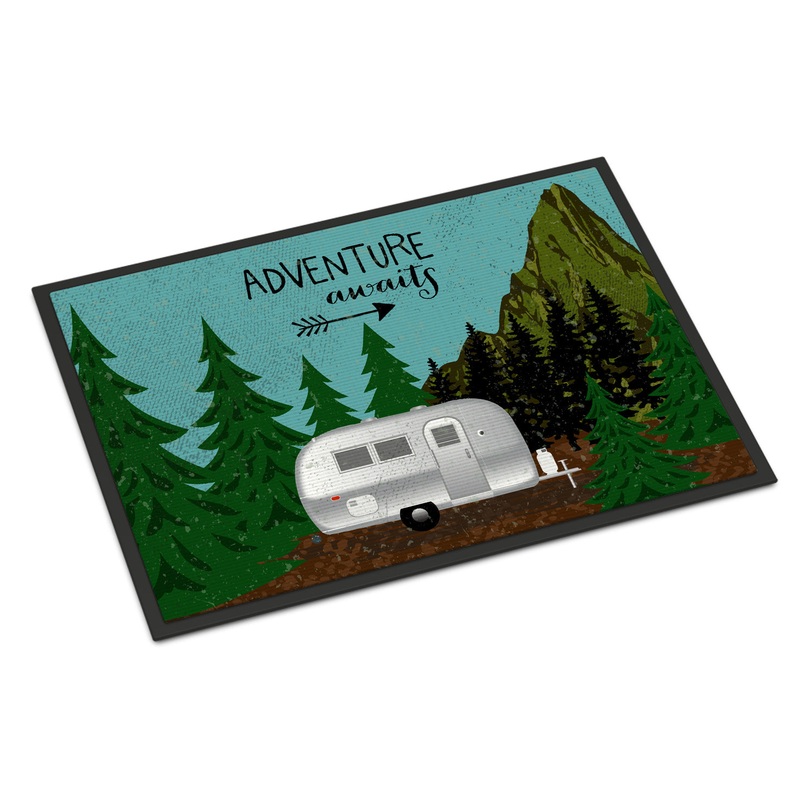 Airstream Camper Adventure Awaits Doormat - 18x27 Decorative Floor Mat  Indoor/Outdoor Rug with Artistic Flair VHA3022MAT
